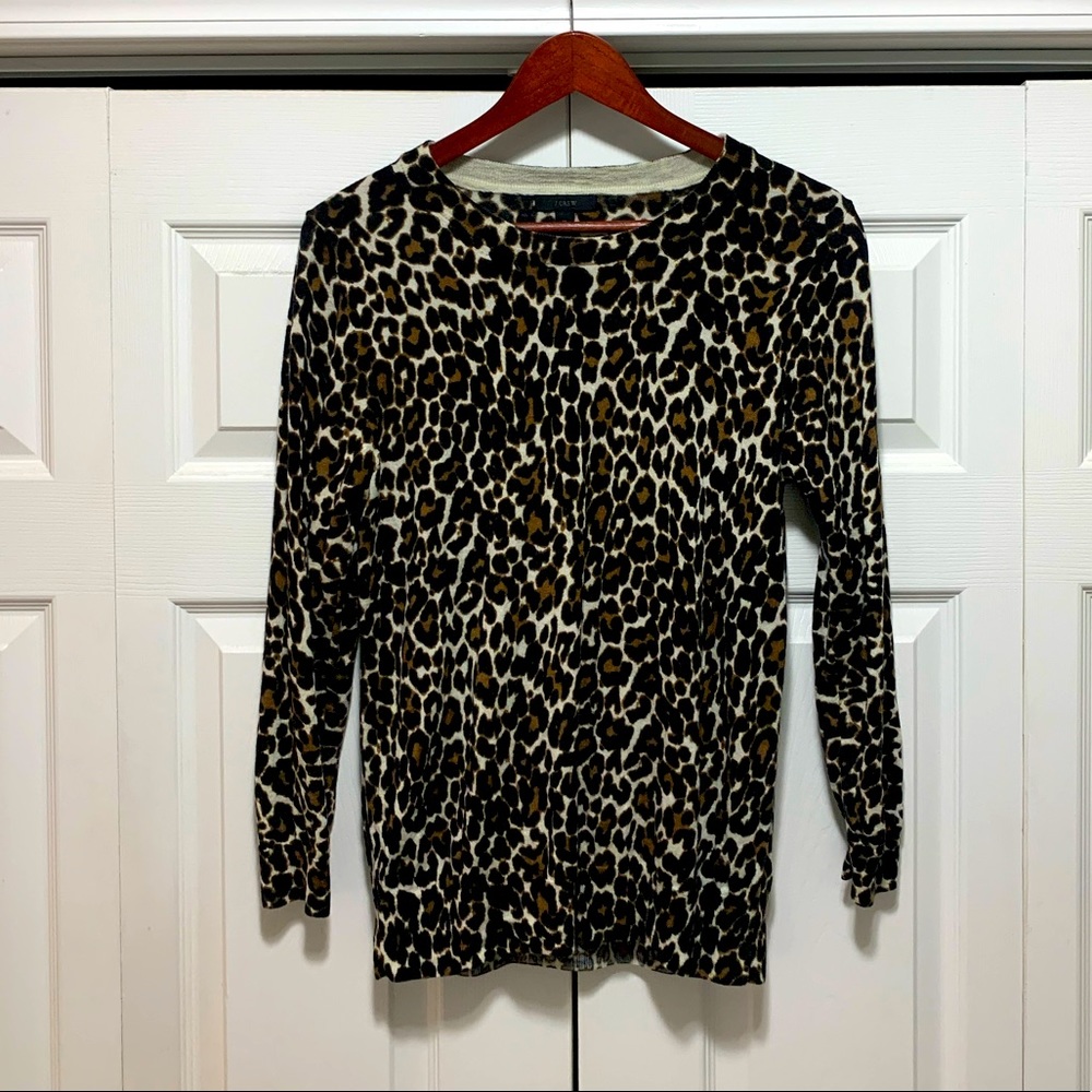 J Crew Leopard Print Sweater